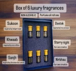Patrimoine Luxury Perfume Oil Gift Set Unisex Premium ( 6 pc * 3ml )