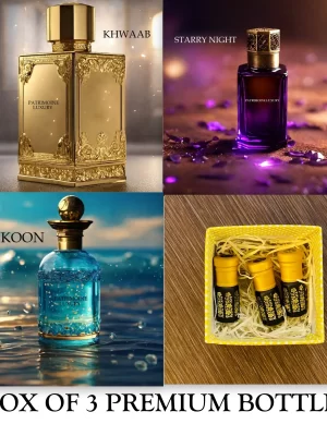 UNISEX BOX OF 3 LUXURY PERFUME OIL ROLL ON