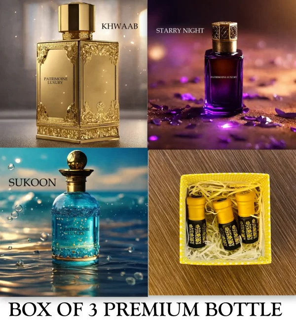 UNISEX BOX OF 3 LUXURY PERFUME OIL ROLL ON