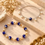 Evil Eye & Pearl Bracelet